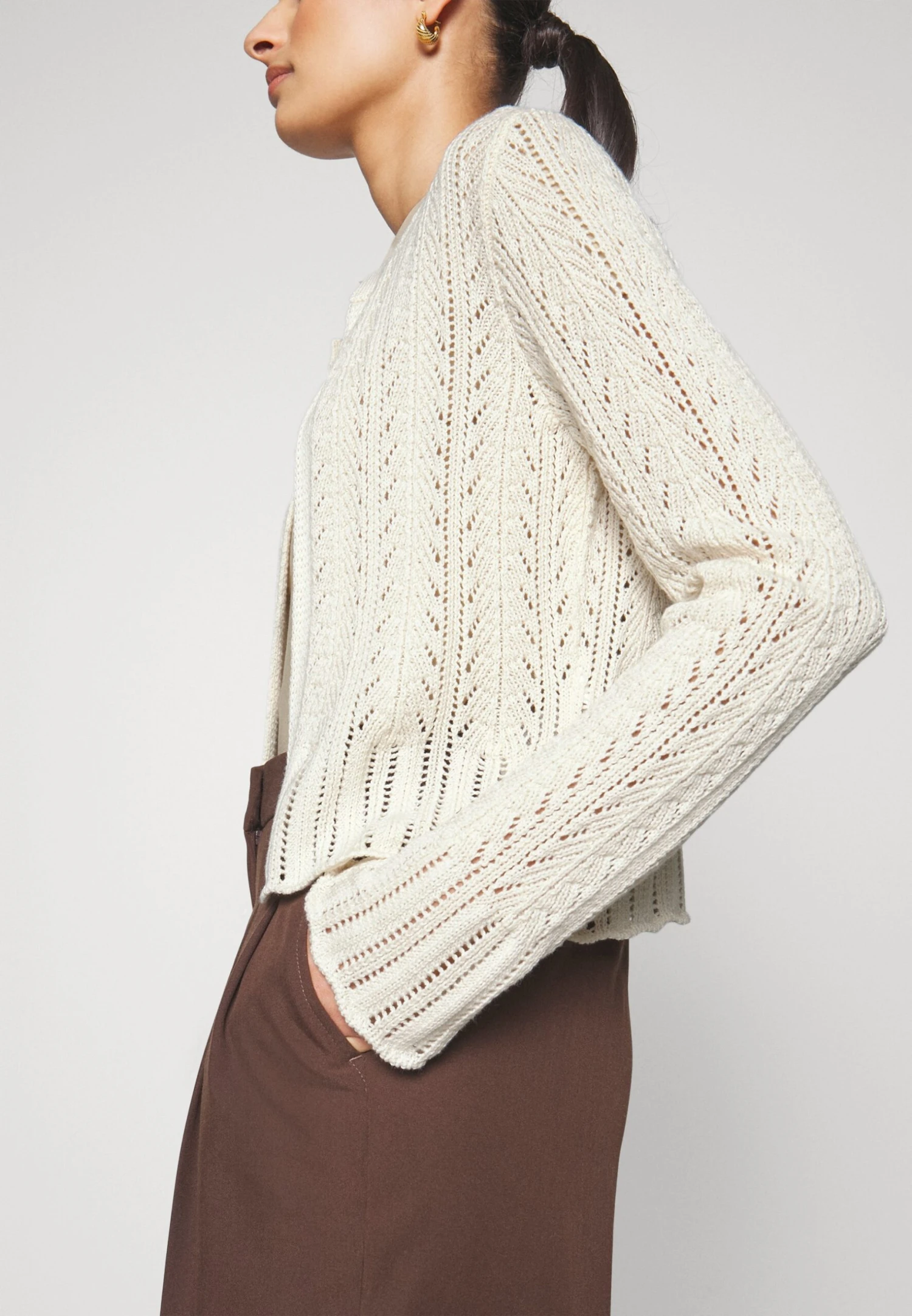 Anna Field Pointelle Bolero - Vest -Offwhite 9 Anna Field Pointelle Bolero - Vest -Offwhite - Afbeelding 7