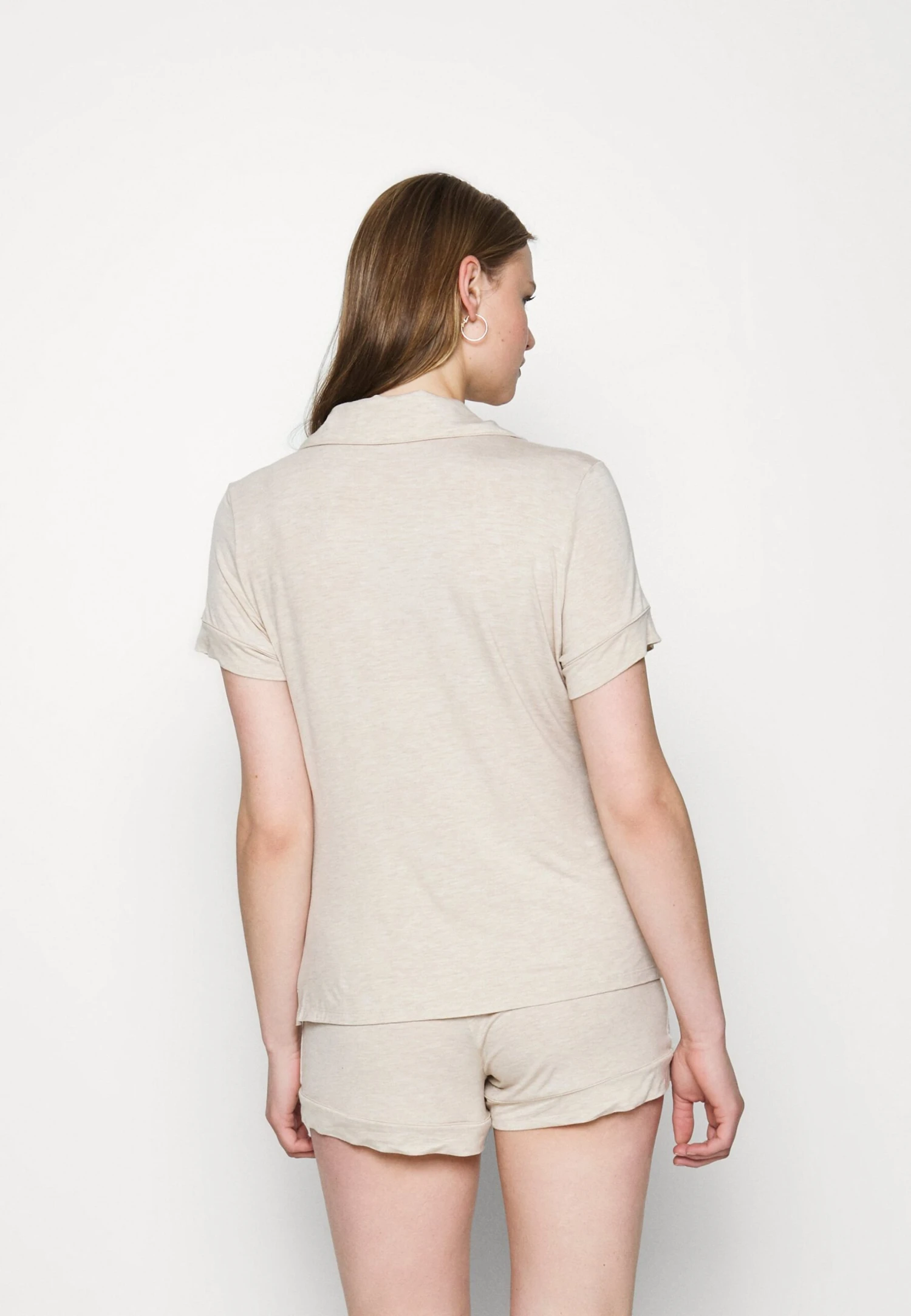 Anna Field Button Through Pj Set- Pyjama - Beige 5 Anna Field Button Through Pj Set- Pyjama - Beige - Afbeelding 3