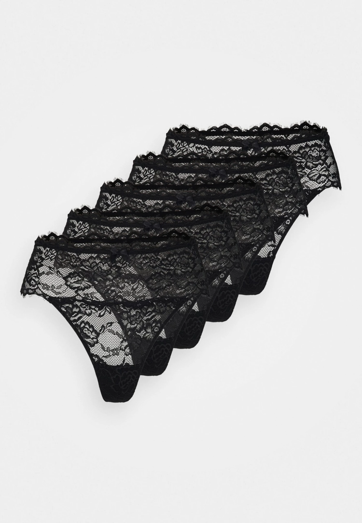 Anna Field 5Pp High Rise Lace Thong - String - Black 6 Anna Field 5Pp High Rise Lace Thong - String - Black - Afbeelding 4