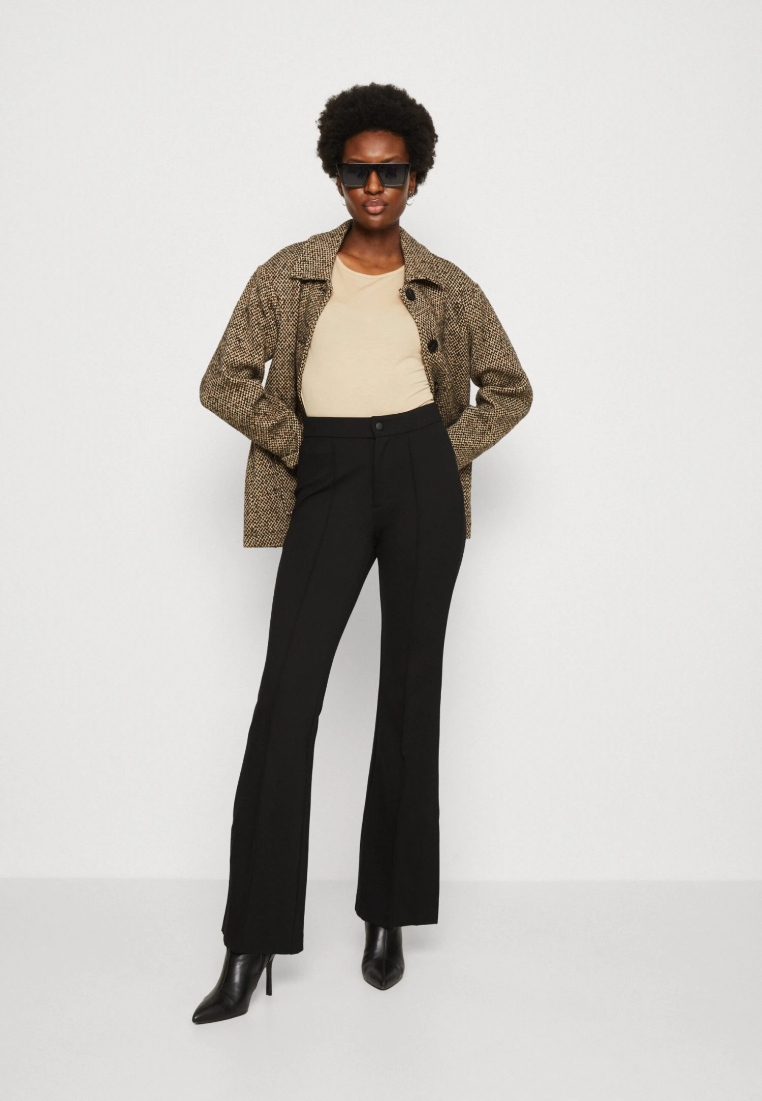 Anna Field 3 Pack - T-Shirt Basic - Beige/Off-White/Red 3 Anna Field 3 Pack - T-Shirt Basic - Beige/Off-White/Red