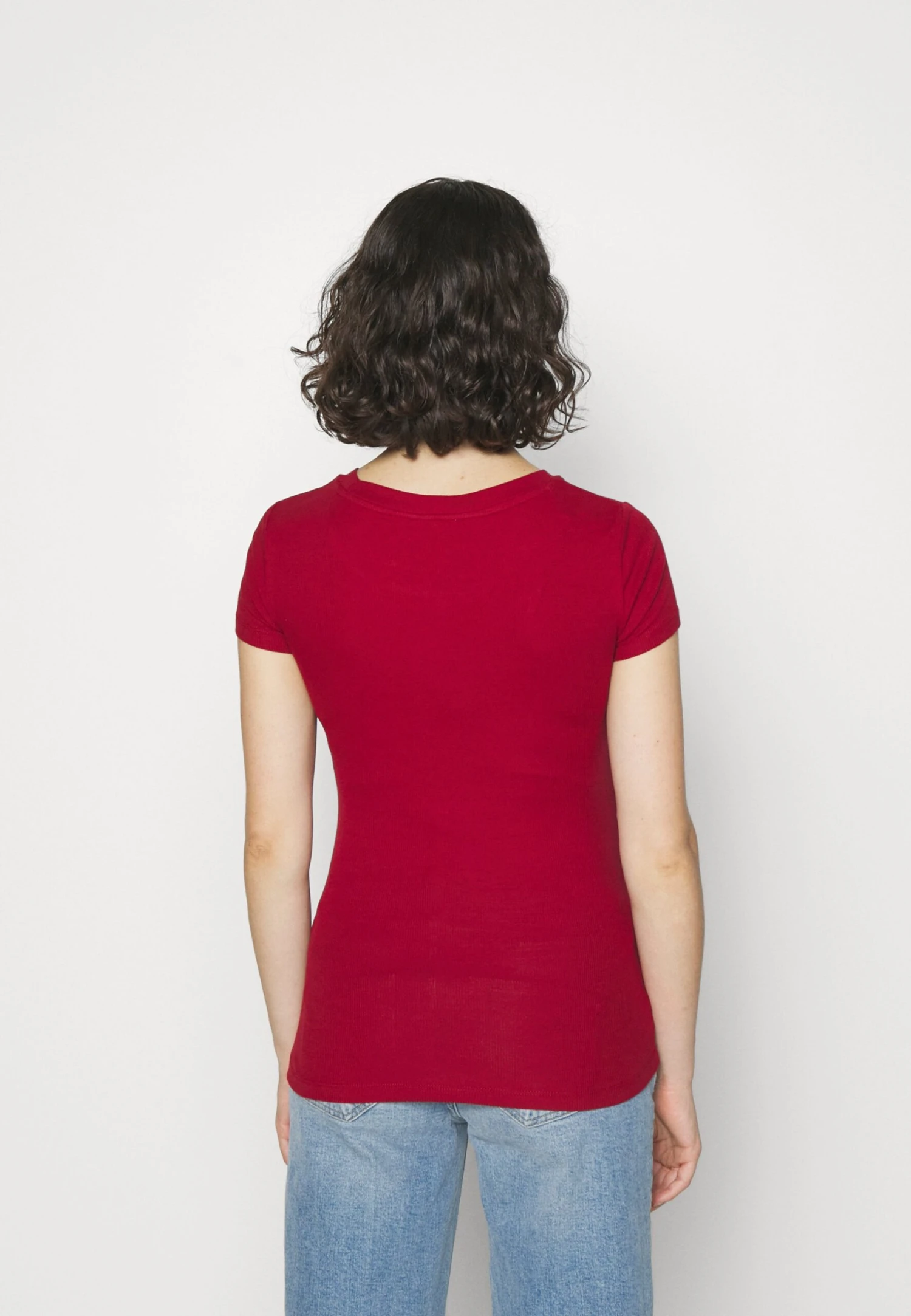 T-Shirt Basic - Dark Red 5 T-Shirt Basic - Dark Red - Afbeelding 3