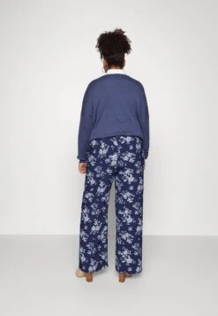 Wide Leg Pant - Broek - Dark Blue/Off-White 9 Wide Leg Pant - Broek - Dark Blue/Off-White -Anna Field 2e68d179738647d4bf9a6c877c3fe436