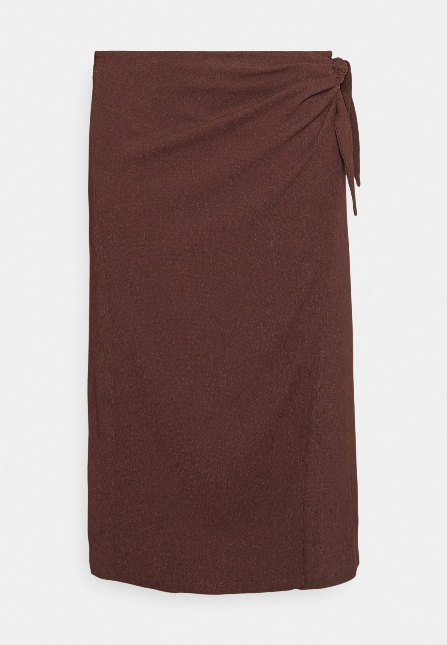 Curvy Textured Sarong Midi Skirt - Wikkelrok - Brown 7 Curvy Textured Sarong Midi Skirt - Wikkelrok - Brown - Afbeelding 5