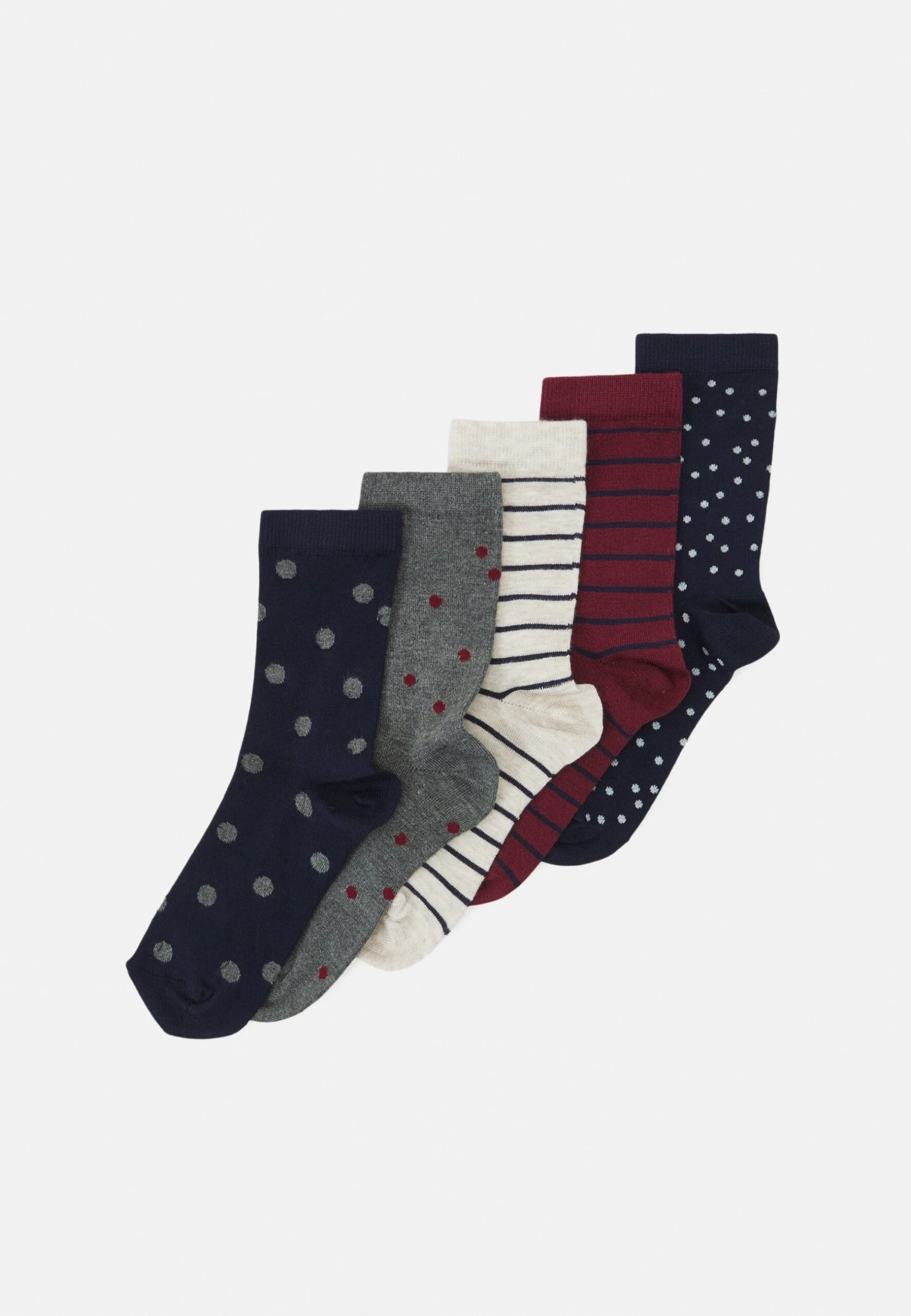 Anna Field 5 Pack - Sokken - Dark Blue/Dark Red 3 Anna Field 5 Pack - Sokken - Dark Blue/Dark Red