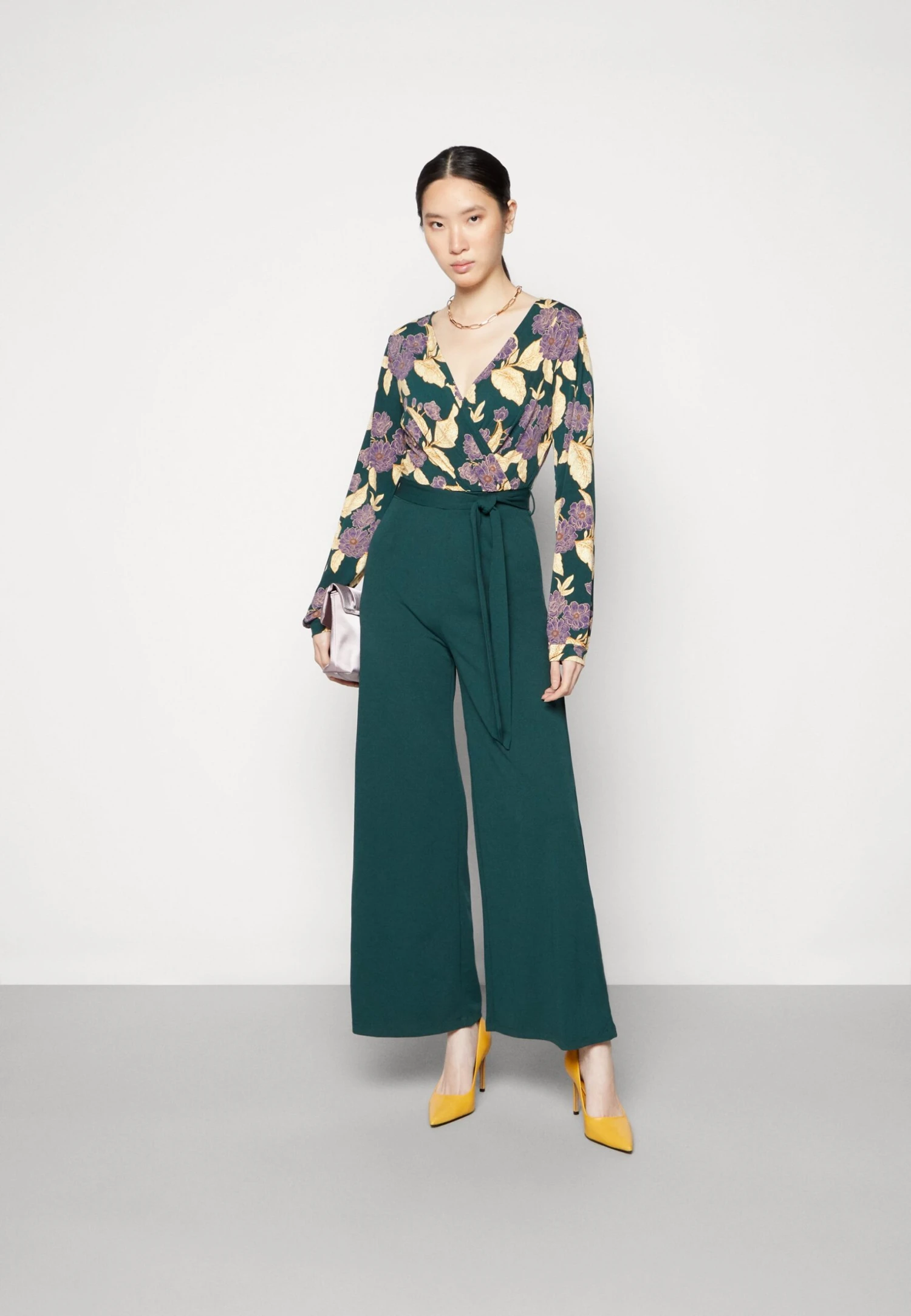 Anna Field Jumpsuit - Dark Green/Yellow 4 Anna Field Jumpsuit - Dark Green/Yellow - Afbeelding 2