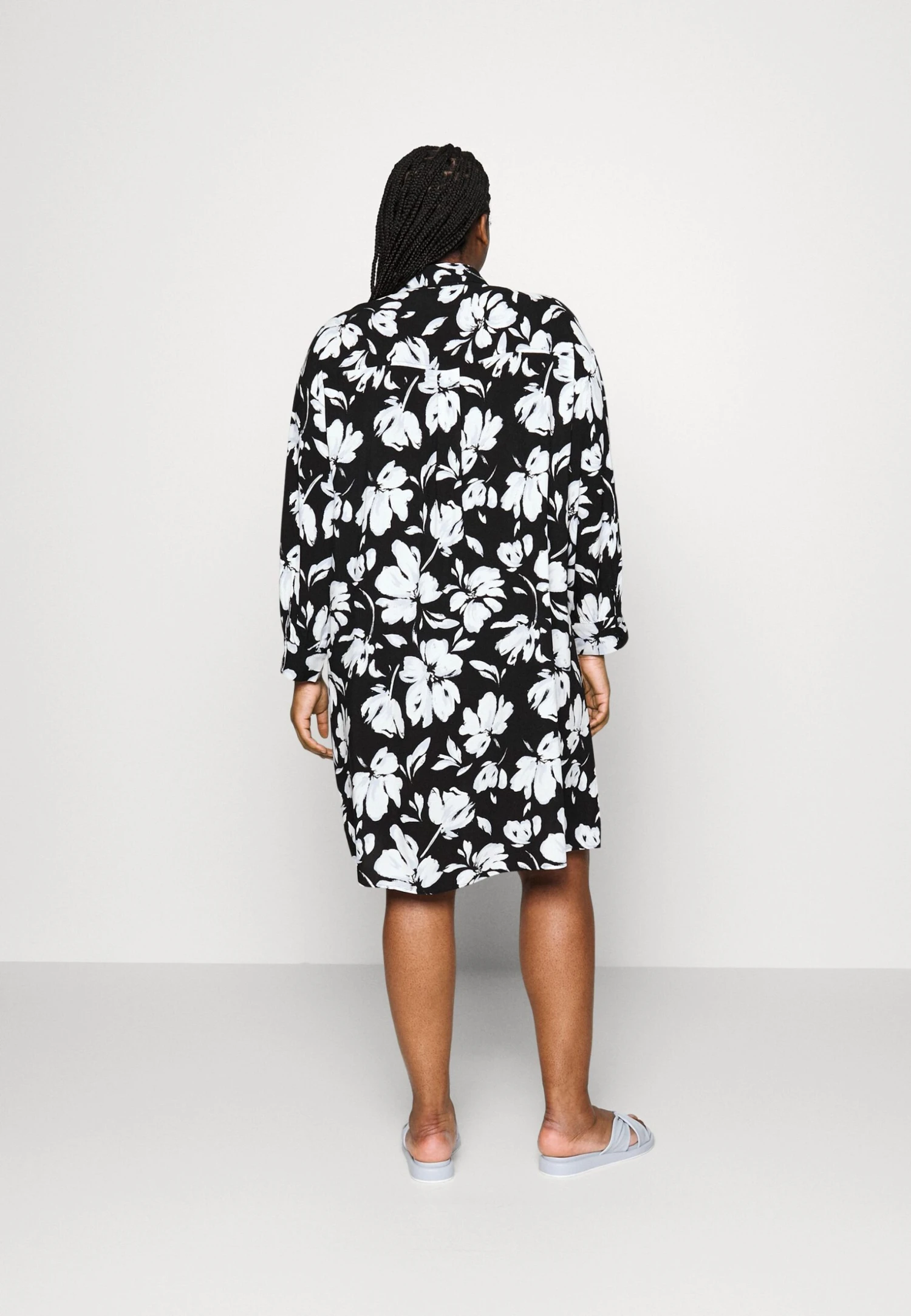 Blousejurk -Black/White 5 Blousejurk -Black/White - Afbeelding 3