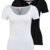 Anna Field 2 Pack- T-Shirt Basic - Black/White 2 Anna Field 2 Pack- T-Shirt Basic - Black/White -Anna Field 6c1e3b99decc4eccbc0bd7bf44e4521d