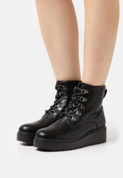 Anna Field Enkellaarsjes Met Sleehak - Black