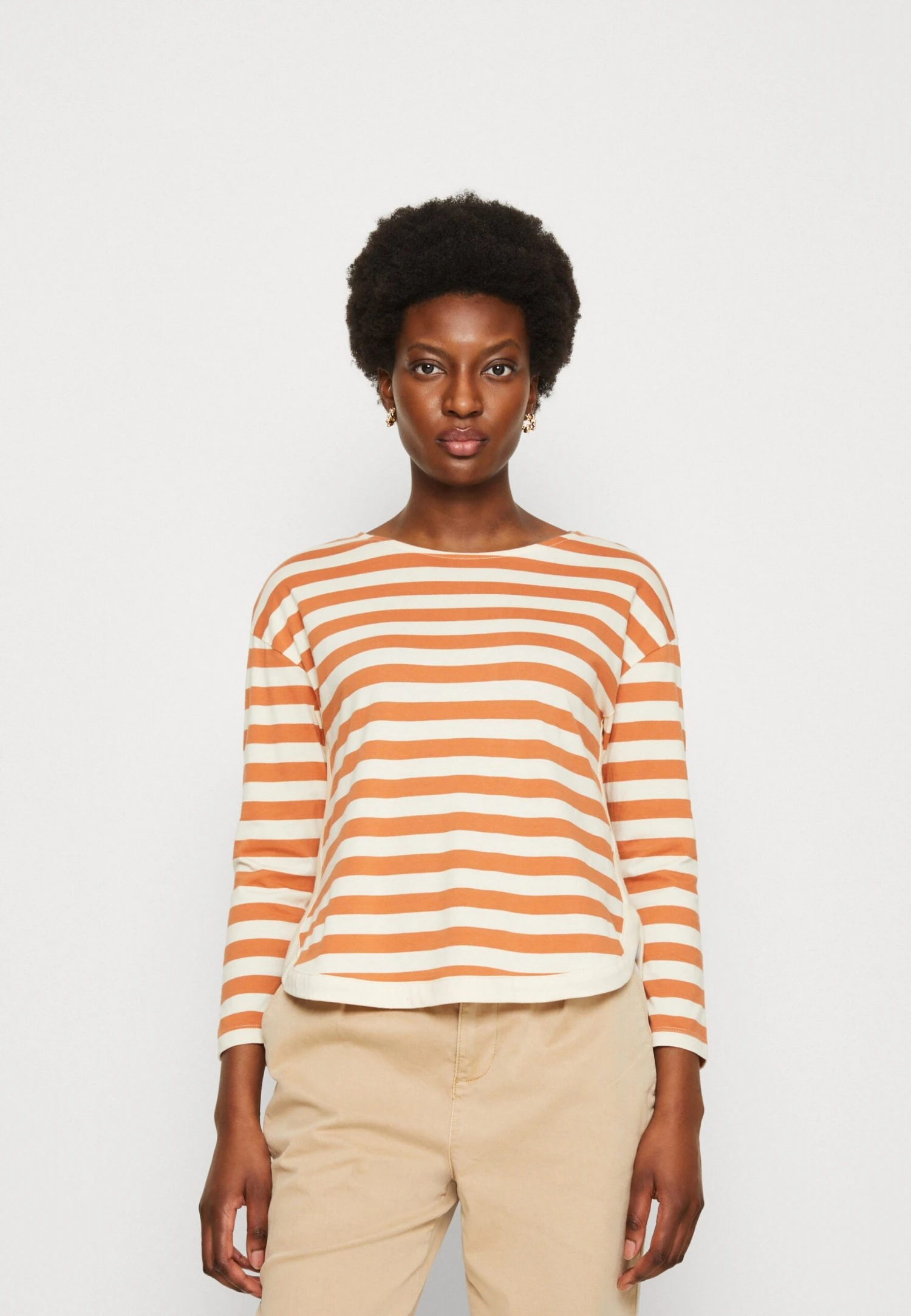 Anna Field Longsleeve - White/Apricot 3 Anna Field Longsleeve - White/Apricot