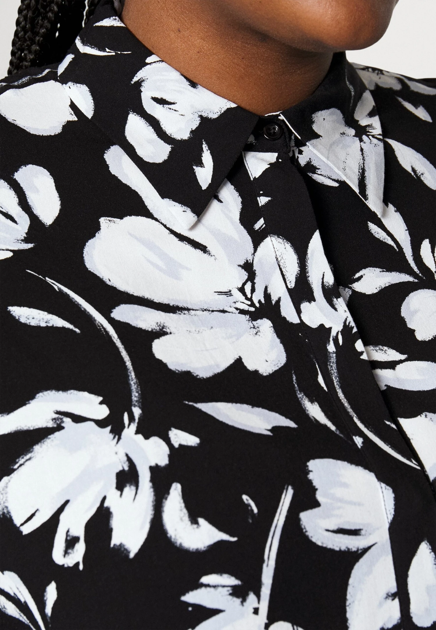 Blousejurk -Black/White 8 Blousejurk -Black/White - Afbeelding 6