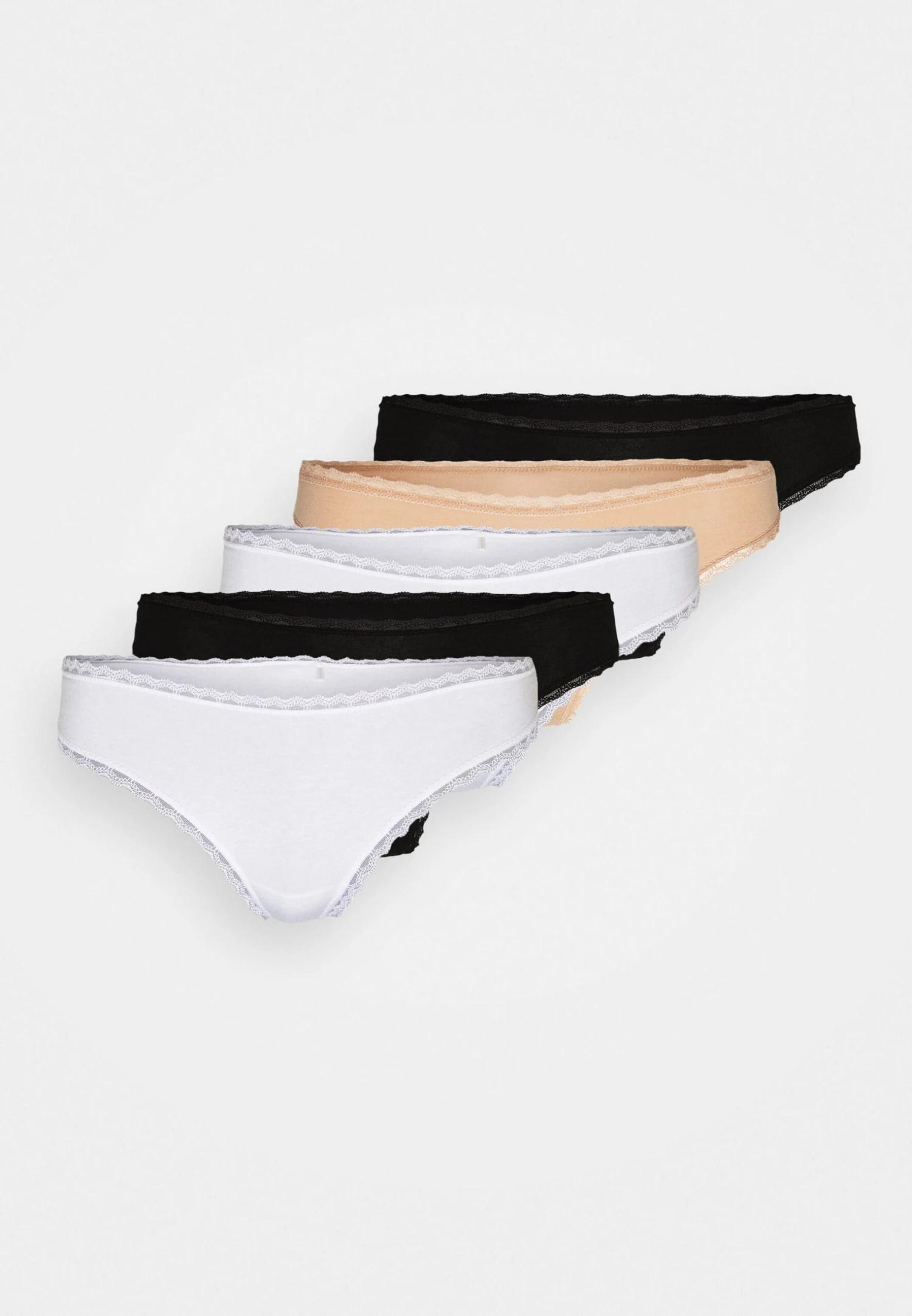 Anna Field 5 Pack - String - Black/White/Nude 4 Anna Field 5 Pack - String - Black/White/Nude - Afbeelding 2