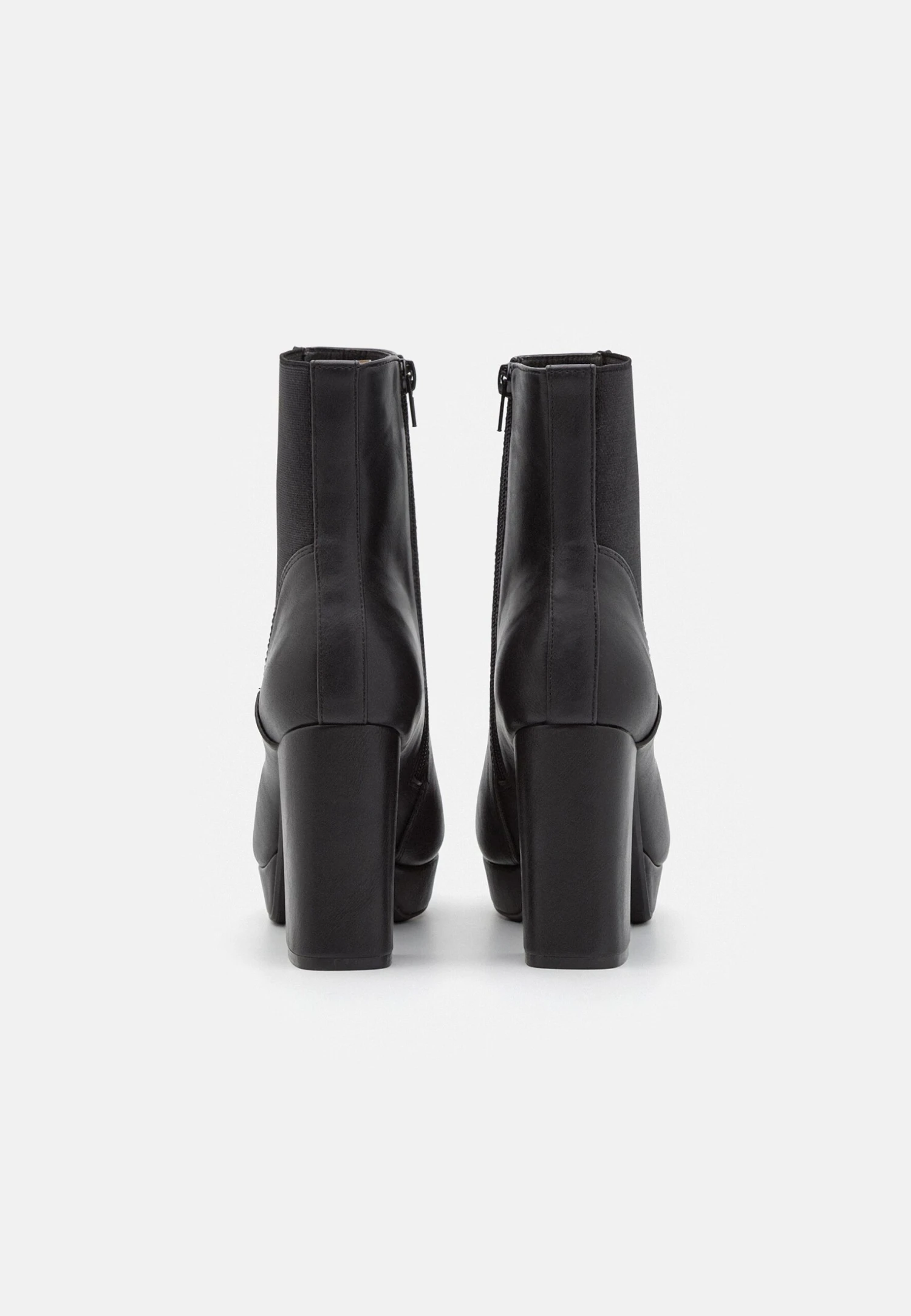 Enkellaarsjes Met Plateauzool - Black 6 Enkellaarsjes Met Plateauzool - Black - Afbeelding 4