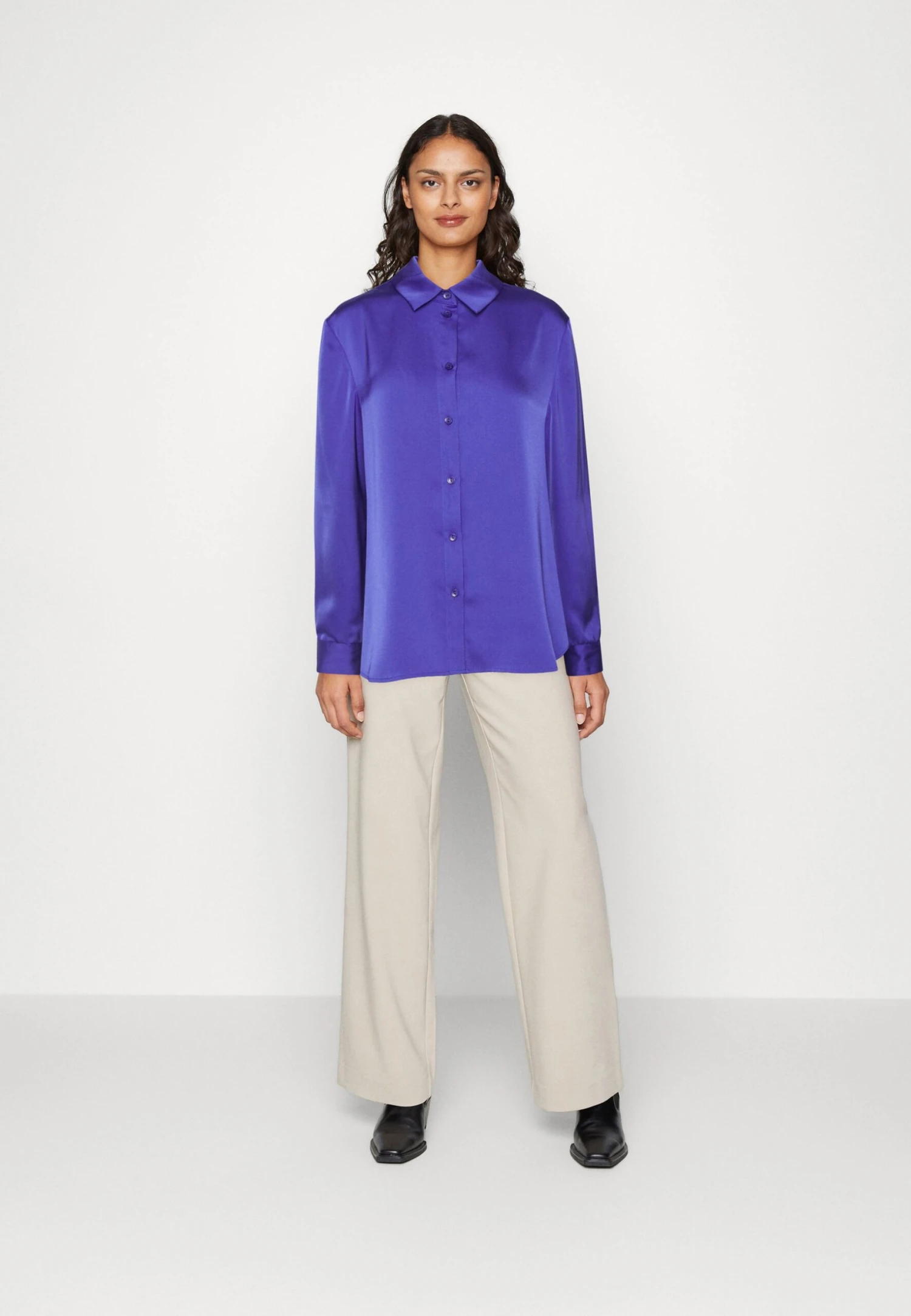 Anna Field Overhemdblouse - Dark Blue 4 Anna Field Overhemdblouse - Dark Blue - Afbeelding 2