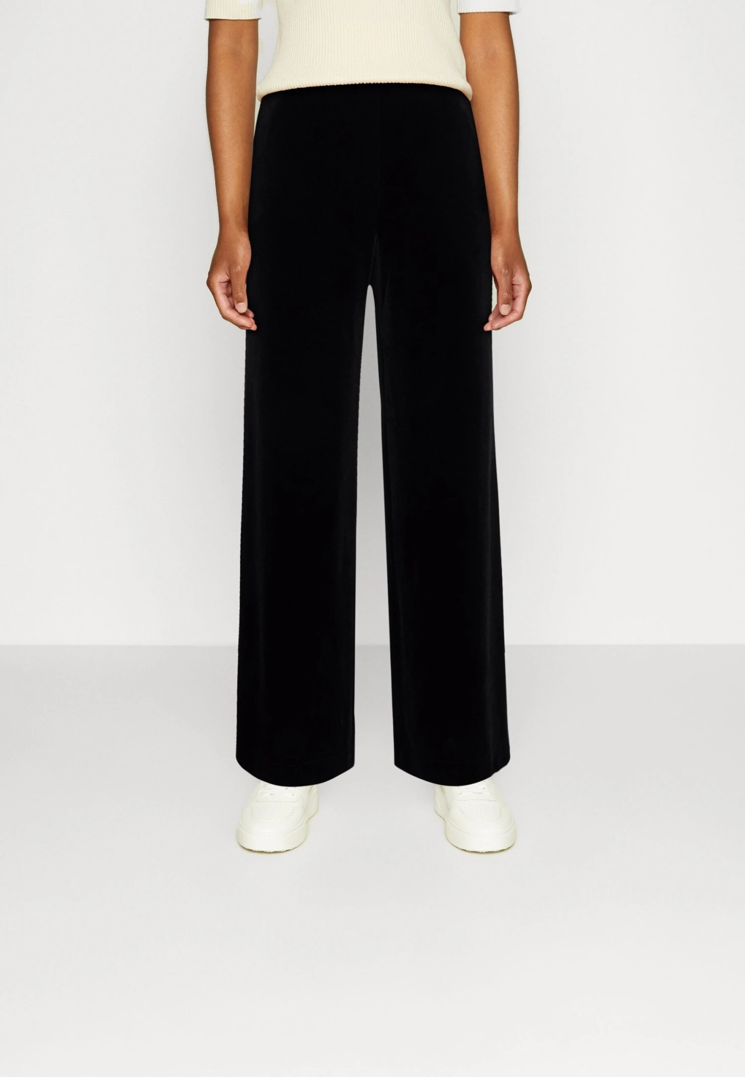 Anna Field VelvetWide Leg Trousers - Broek - Black 3 Anna Field VelvetWide Leg Trousers - Broek - Black
