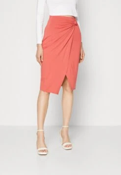 Anna Field Front Knot Midi Skirt - Kokerrok - Red