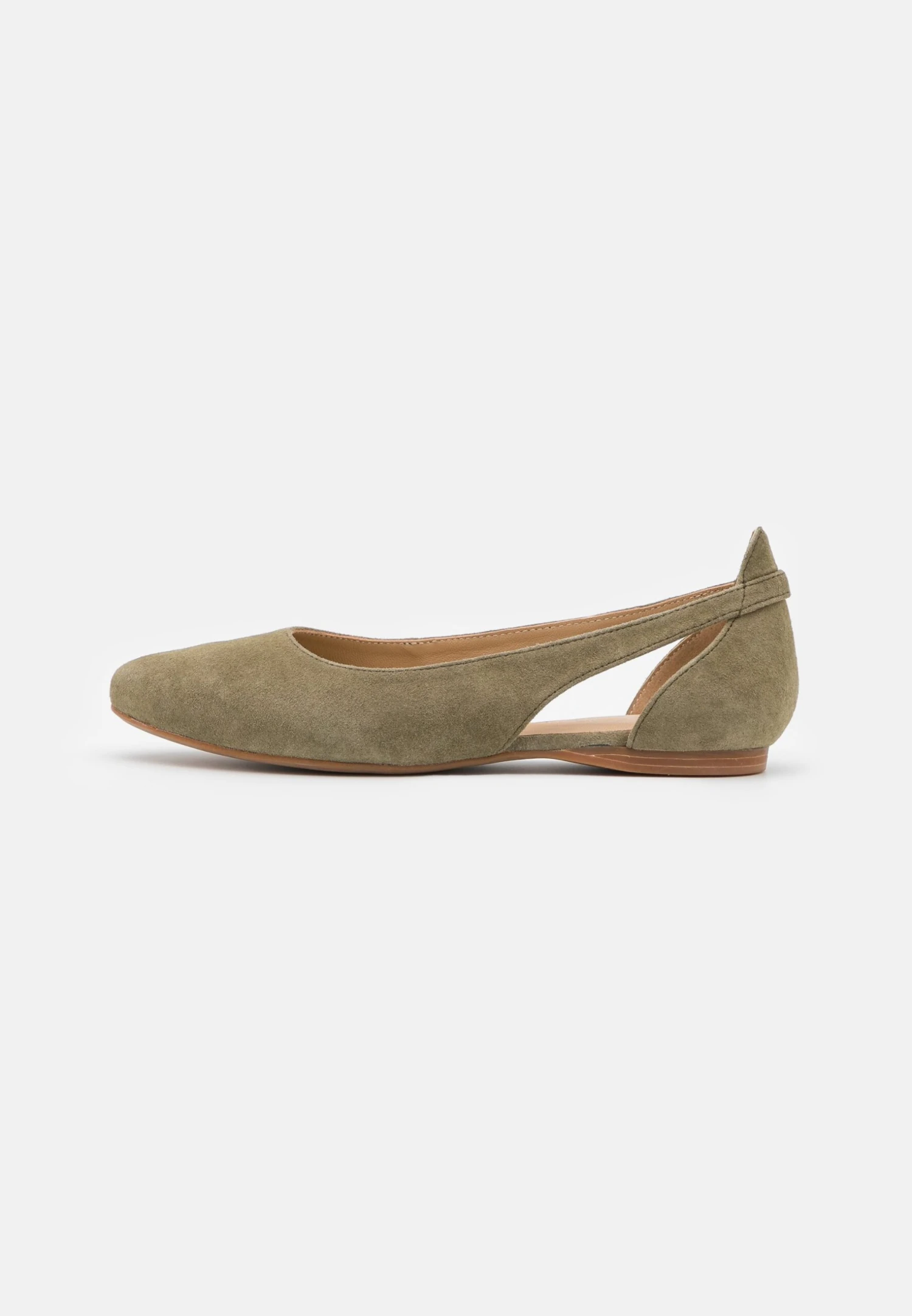 Leather- Ballerina'S - Olive 4 Leather- Ballerina'S - Olive - Afbeelding 2