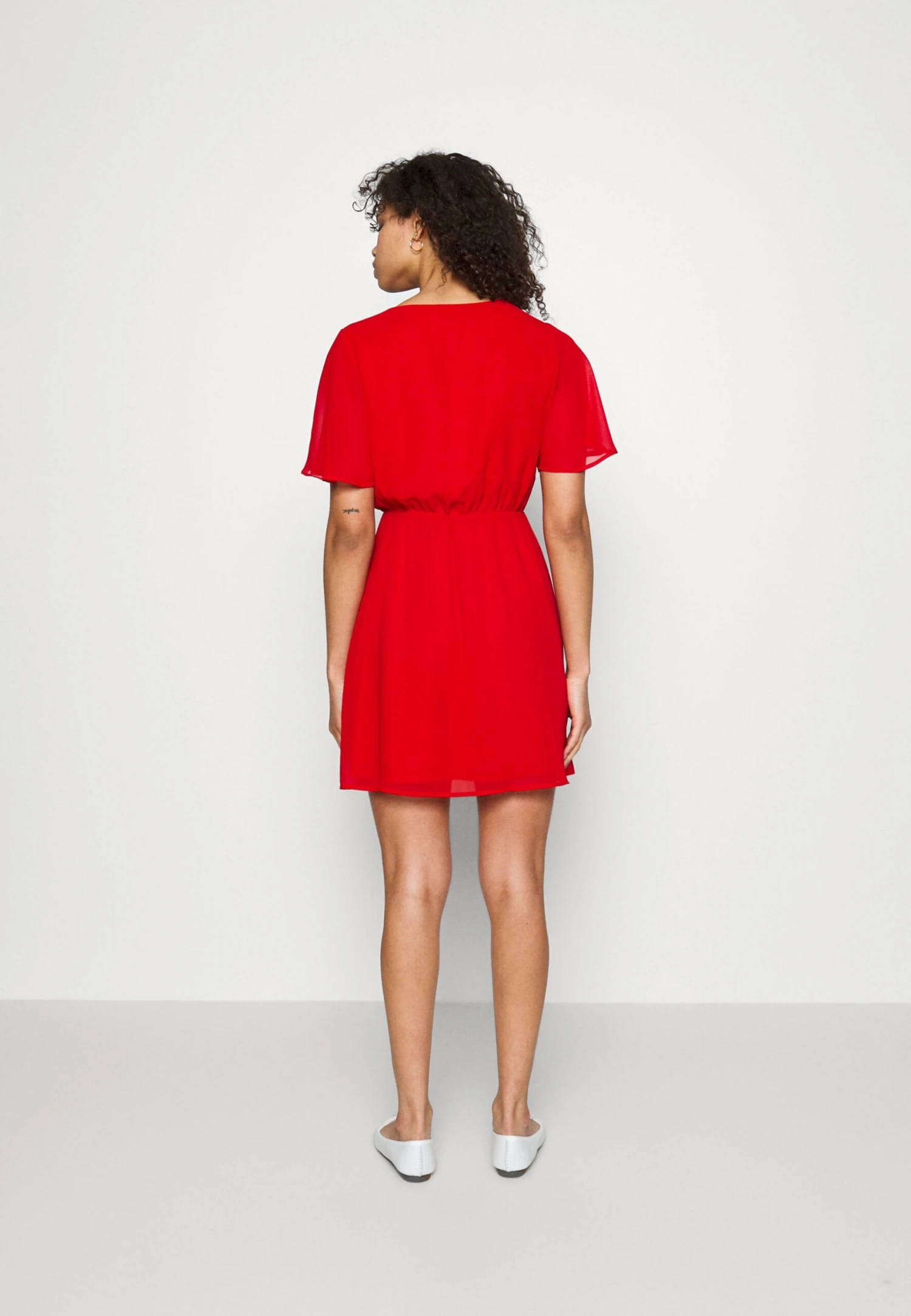 Anna Field V-Neck Sleeve Dress- Jurk -Dark Red 7 Anna Field V-Neck Sleeve Dress- Jurk -Dark Red - Afbeelding 5