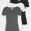 Anna Field 3 Pack - T-Shirt Basic - Black, White 1 Anna Field 3 Pack - T-Shirt Basic - Black, White -Anna Field d8673abc075746a285714e911a623aef
