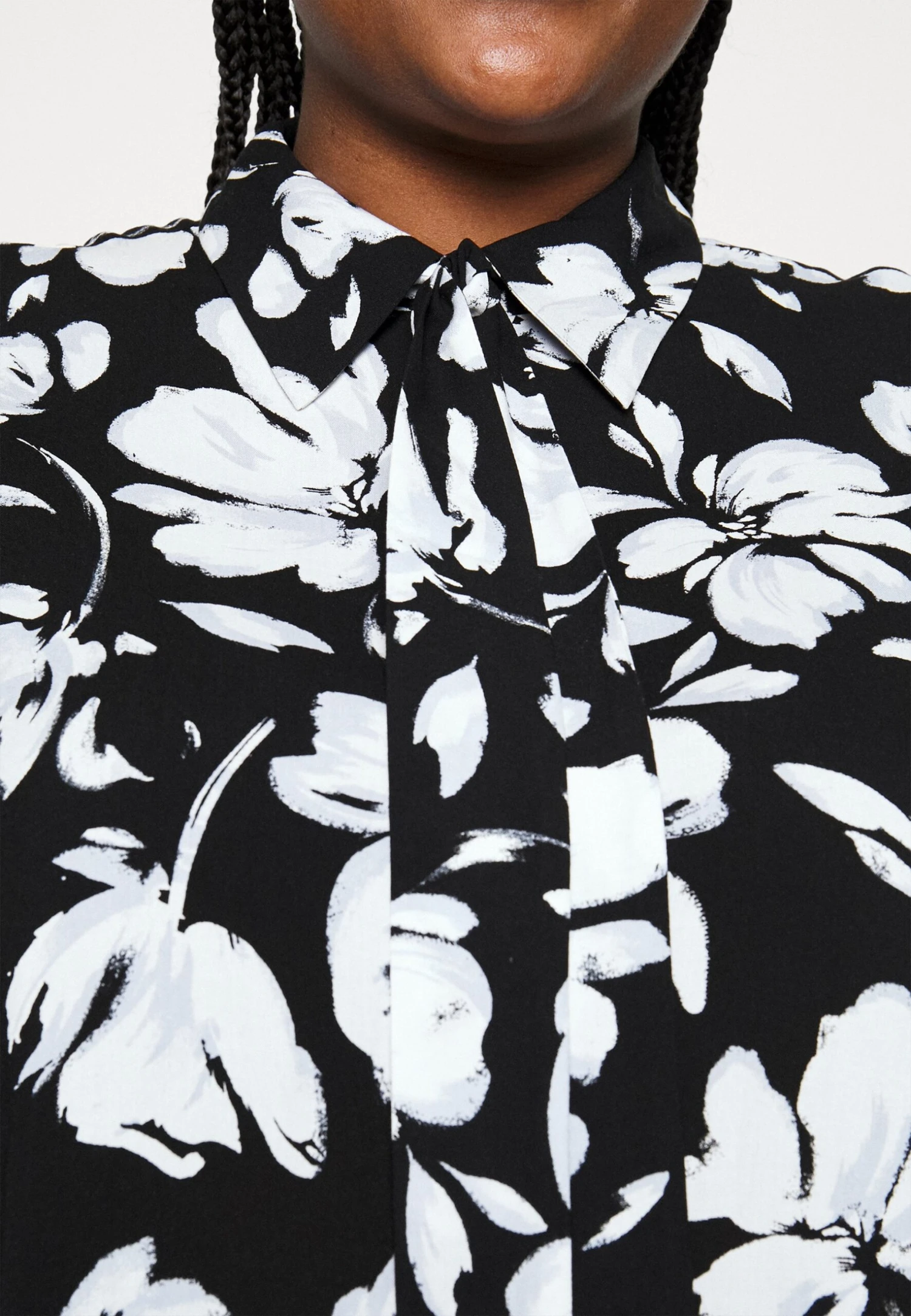 Blousejurk -Black/White 6 Blousejurk -Black/White - Afbeelding 4