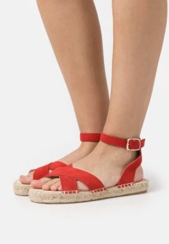Anna Field Leather - Sandalen Met Plateauzool - Red