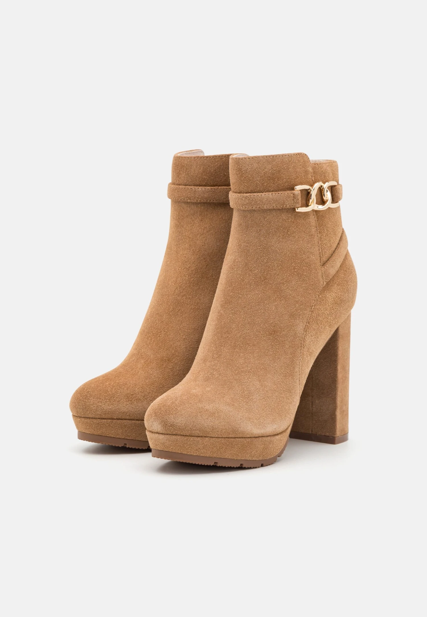 Anna Field Leather- Enkellaarsjes Met Plateauzool - Cognac 5 Anna Field Leather- Enkellaarsjes Met Plateauzool - Cognac - Afbeelding 3