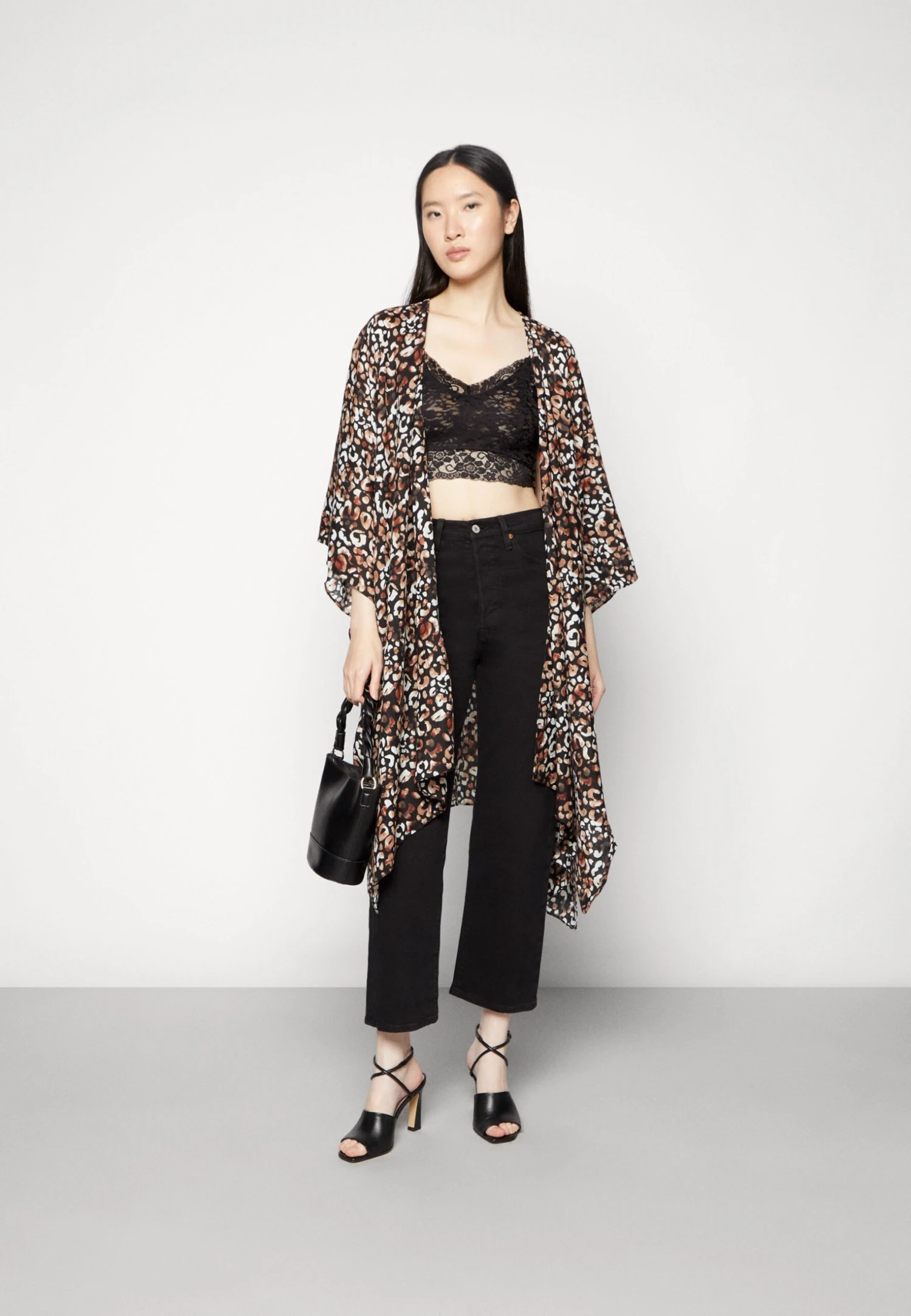 Anna Field Poncho - Brown/Black 4 Anna Field Poncho - Brown/Black - Afbeelding 2