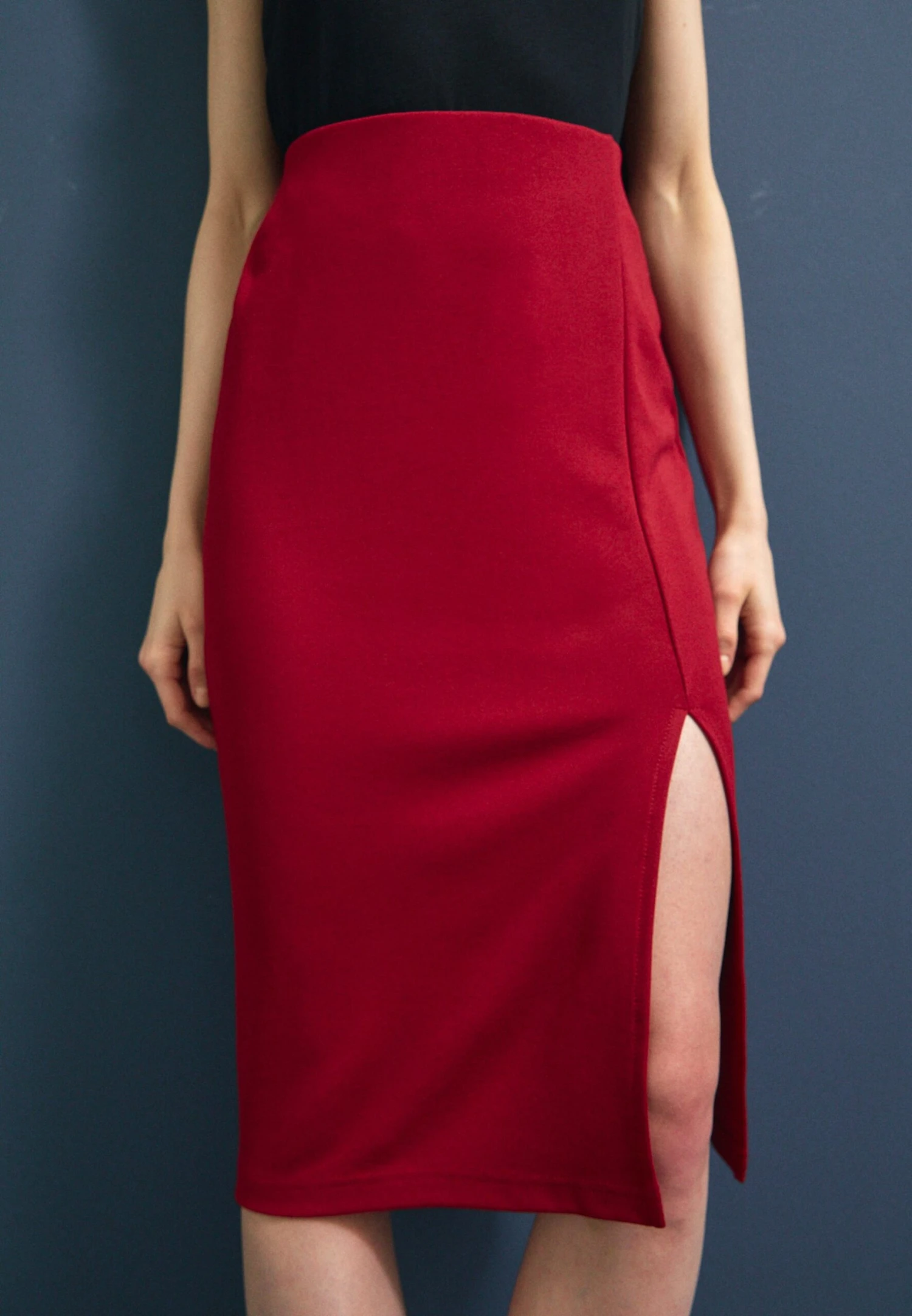 Anna Field Kokerrok - Dark Red 3 Anna Field Kokerrok - Dark Red