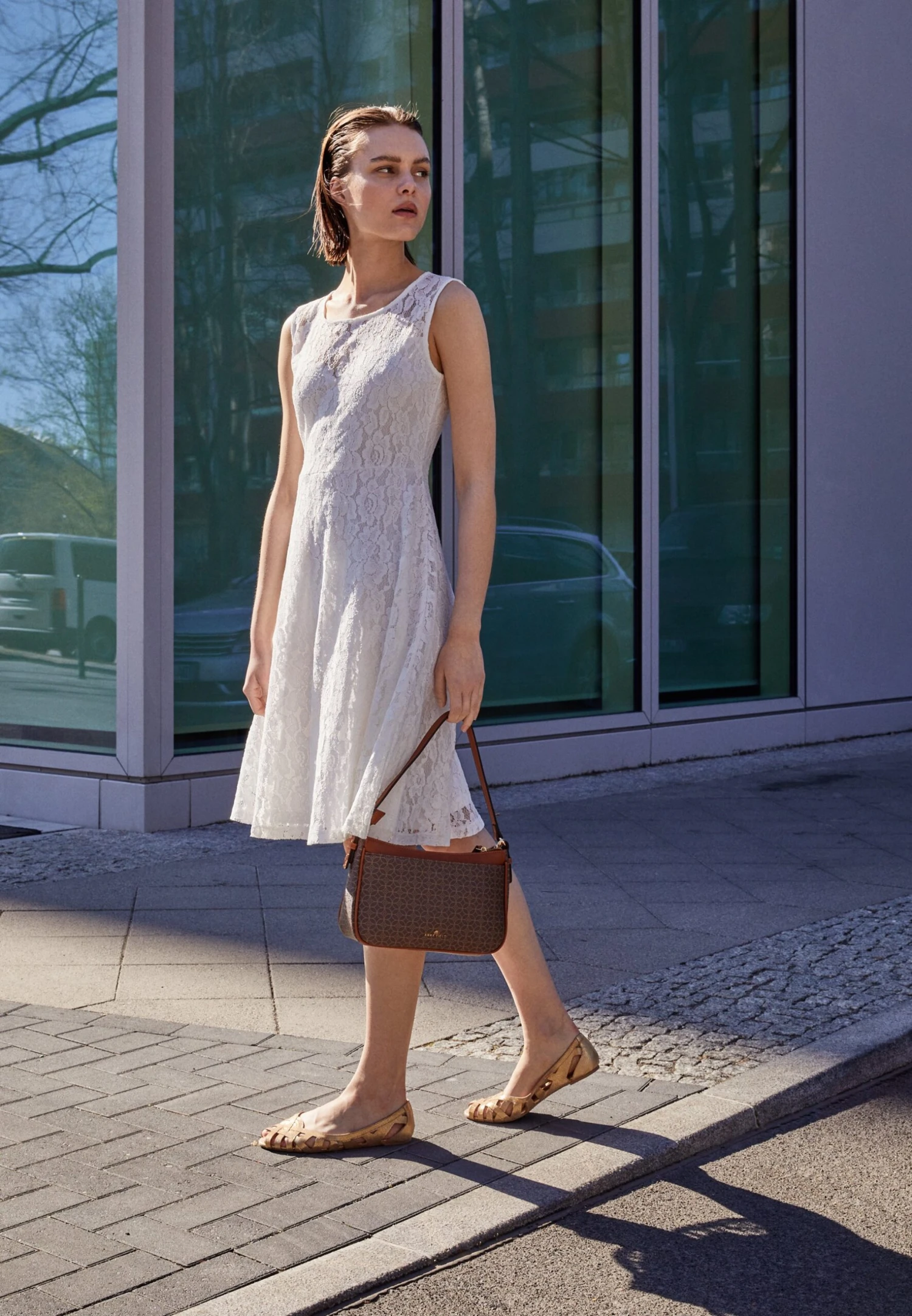 Anna Field Leather - Peeptoe Ballerina'S - Gold 3 Anna Field Leather - Peeptoe Ballerina'S - Gold