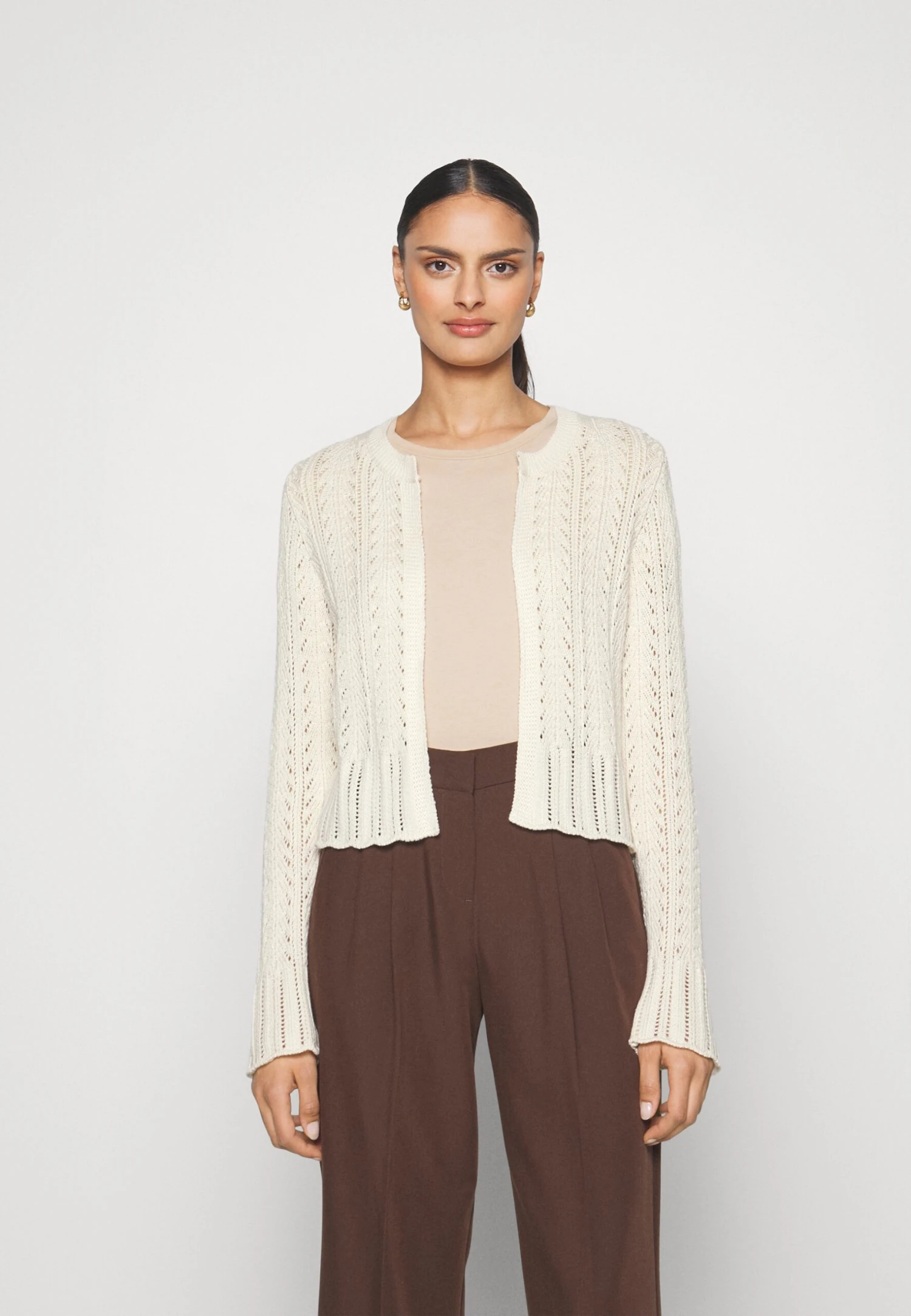 Anna Field Pointelle Bolero - Vest -Offwhite 3 Anna Field Pointelle Bolero - Vest -Offwhite